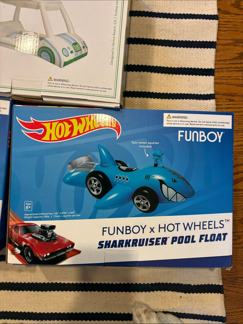 NWT Funboy x Hot Wheels Blue Sharkruiser Pool Float x2